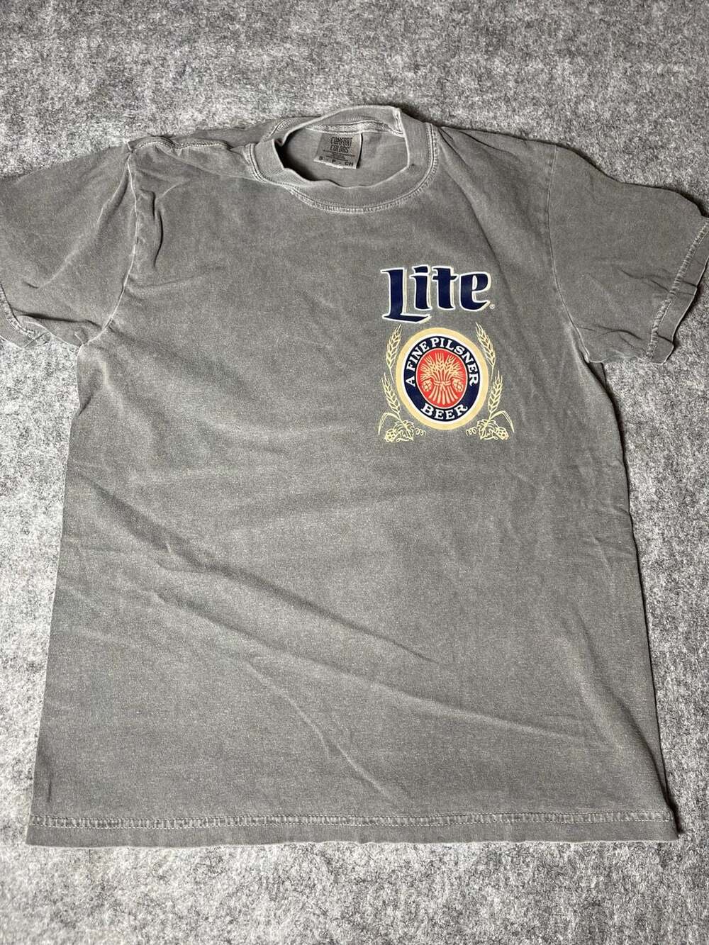 Comfort Colors Miller Lite Golden Retriever Lager Dog T-Shirt Small - Picture 1 of 4